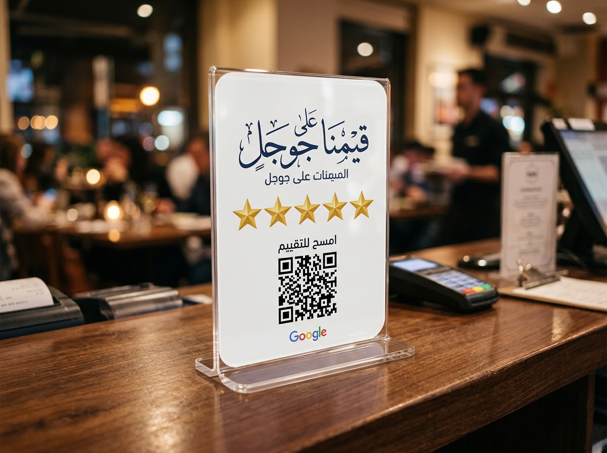 ستاند QR أكريليك