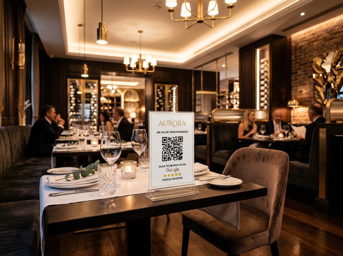 استخدام رمز QR في مطعم